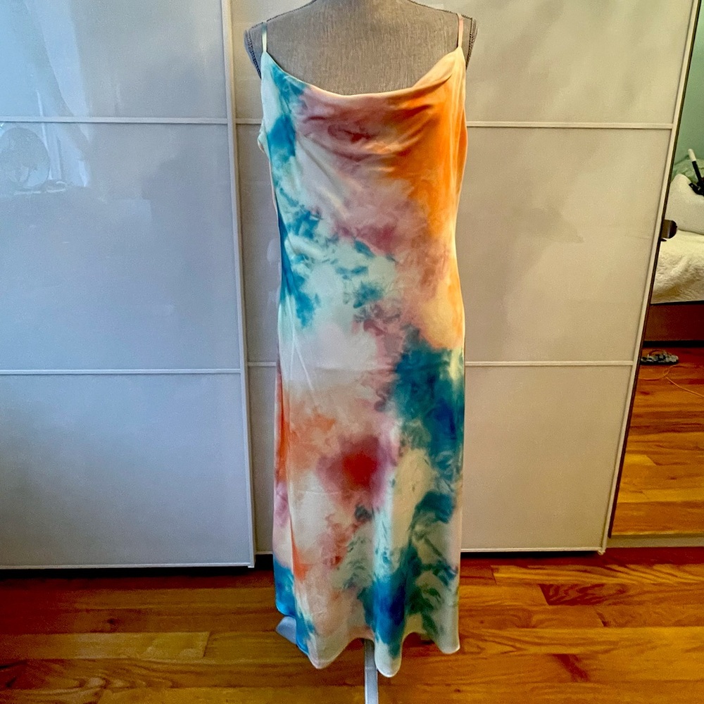 NWT Sage Collective Watercolor Slip Dress